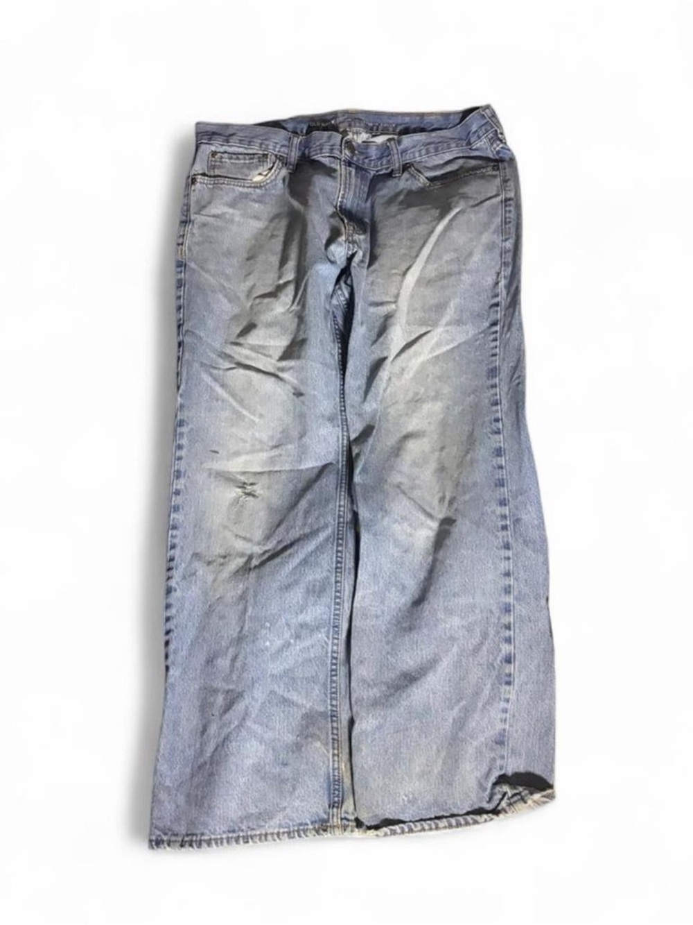 VTG Y2K Old Navy Bootcut Jeans Mens 36x30 Light Wash Distressed Denim Baggy